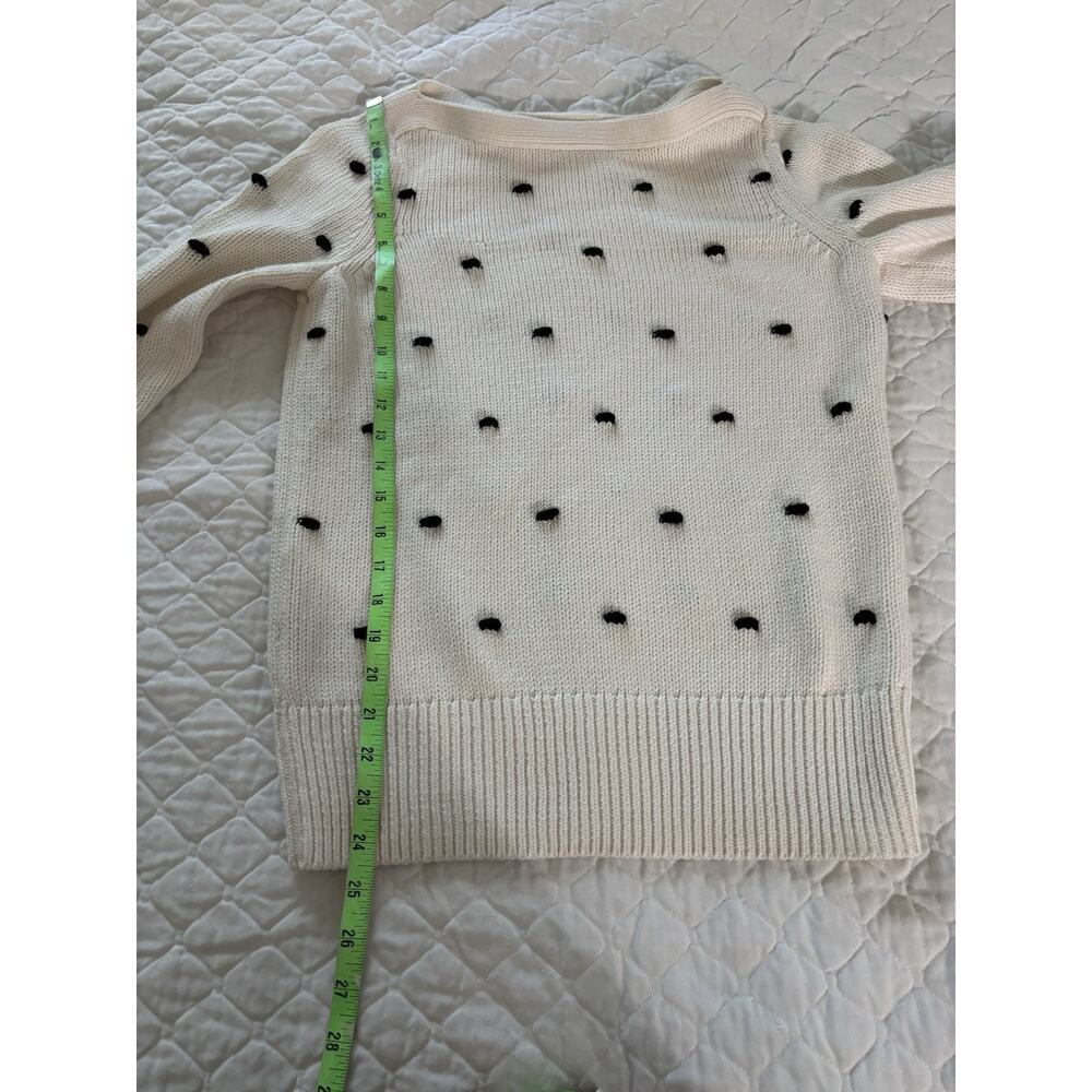 Loft Sz Small Knit Cotton Bobble Dot Sweater Preppy Casual Polk a Dot - Picture 8 of 8